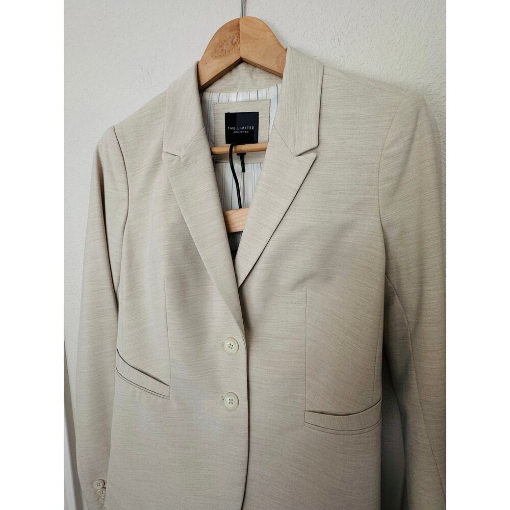 The Limited Beige Pant Suit Set Blazer 4 Pants 4L Drew Fit Career - Picture 2 of 16